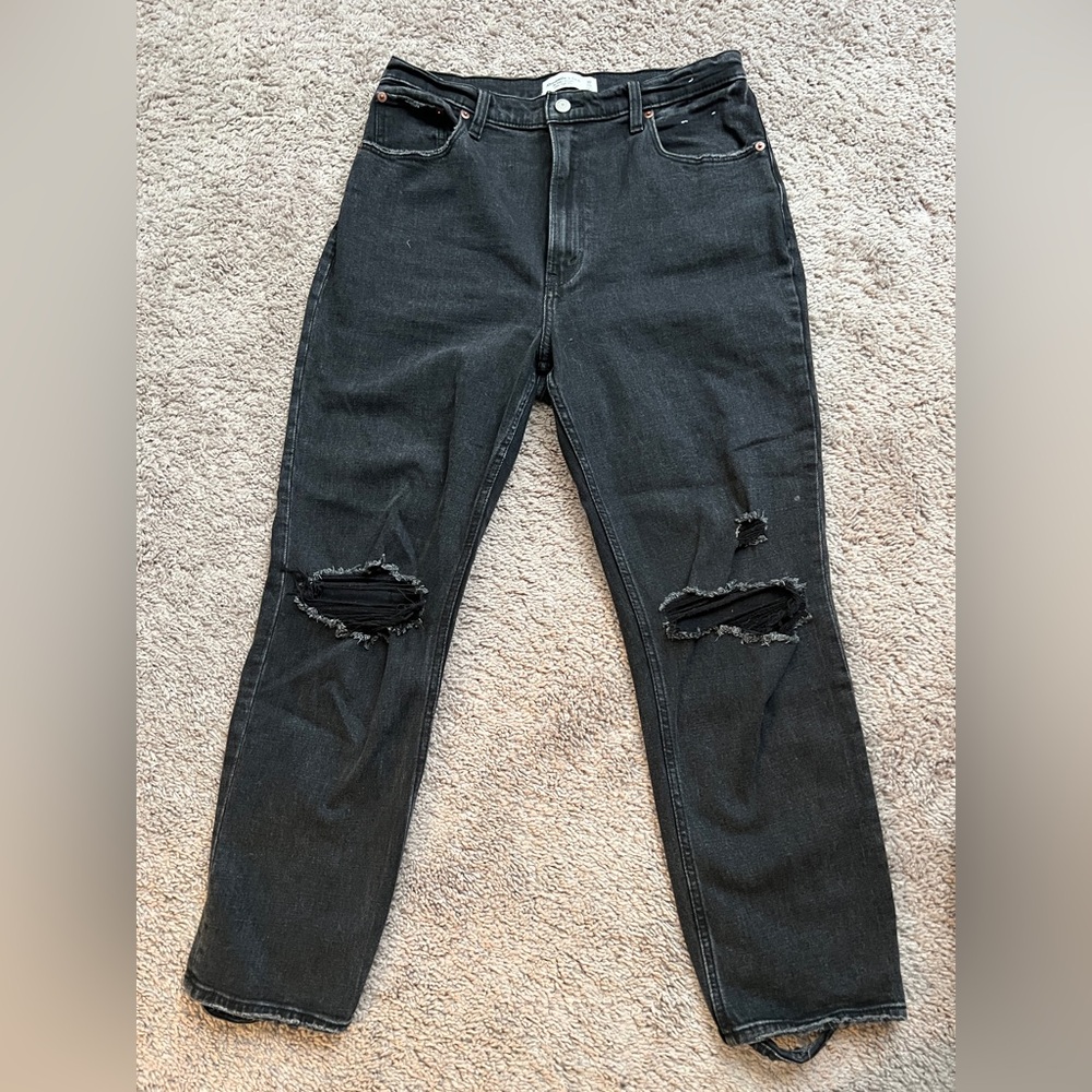 Abercrombie Ultra High Rise Black Jeans - Size 10